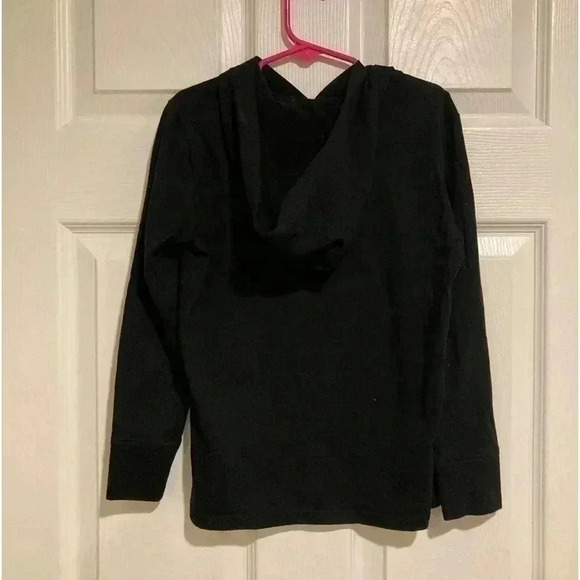 Champion Hooded Pullover Lightweight Black Sweatshirt Size Medium - Picture 3 of 4